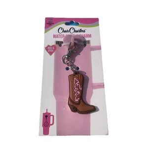 Char Charms Water Bottle Charm Peel N Stick Western Cowboy Boot Clip On NWT